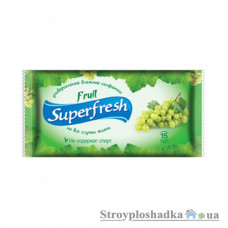 Влажные салфетки Superfresh, fruit, 15 шт
