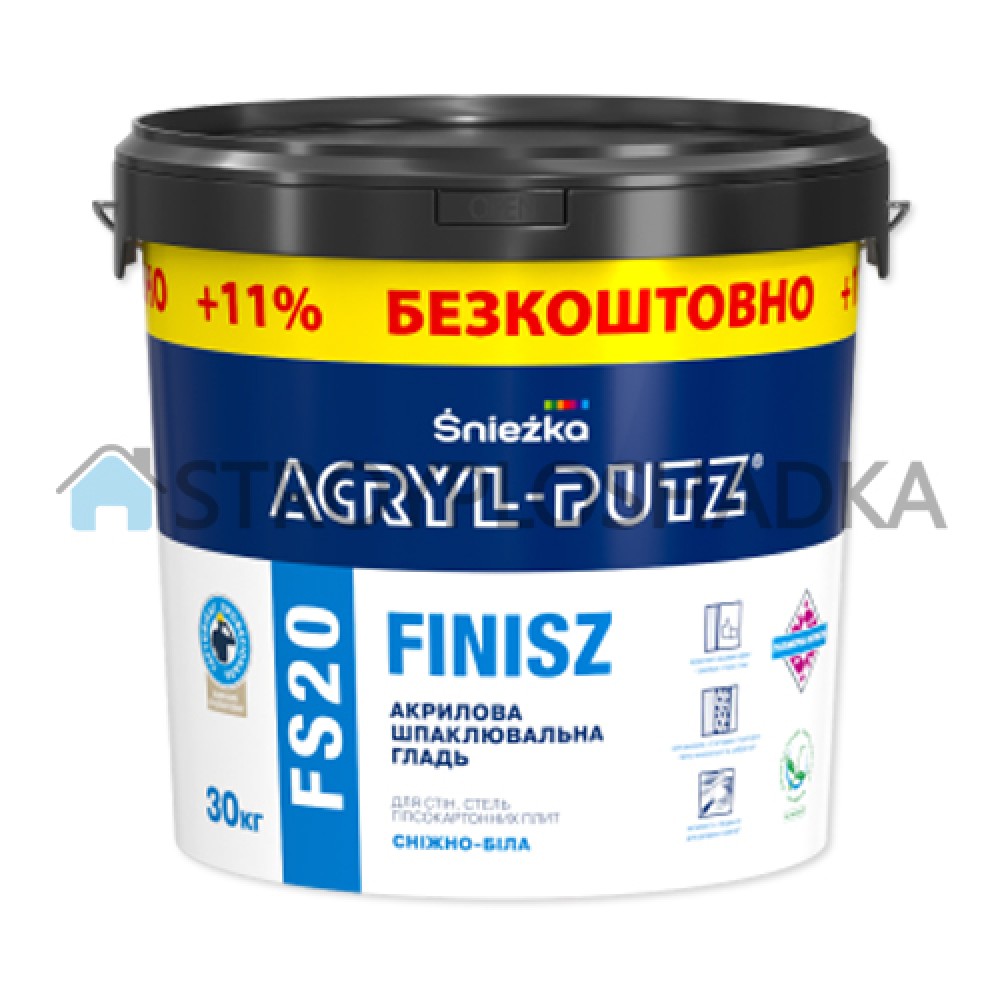 Шпаклівка Sniezka Acryl-Putz FS 20, фінішна, 30 кг