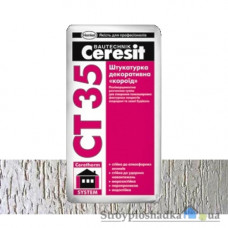 Декоративная штукатурка Ceresit CT 35, белая, короед 3.5 мм, 25 кг
