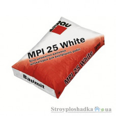 Штукатурка Baumit MPI-25 White, цементно-известковая, для внутренних работ, 25 кг