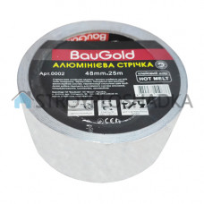 Алюминиевая клейкая лента термостойкая BauGold, 48 мм х 25 м (0002)