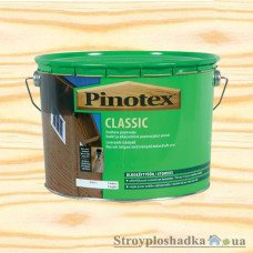 Захисно-декоративний засіб для деревини Pinotex Classic, безбарвний, 10 л
