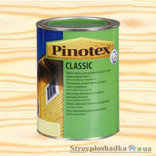 Захисно-декоративний засіб для деревини Pinotex Classic, безбарвний, 1 л