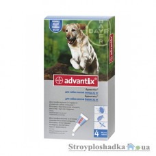 Краплі на холку від паразитів Bayer Advantix, для собак понад 25 кг, 1 піпетка