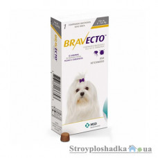 Жевательная таблетка от паразитов Bravecto, для собак 2-4.5 кг, 112.5 мг, 1 таблетка