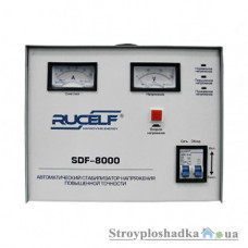 Стабилизатор напряжения Rucelf SDF-8000, электромеханический, однофазный, 8000 ВxА, полочный