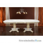 Стол для гостиной Микс Мебель Монарх, 200(+50)x100x75 см, деревянный, слоновая кость