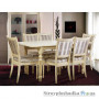Стол для гостиной Микс Мебель Венеция, 120(+40)x80x76 см, деревянный, слоновая кость/патина