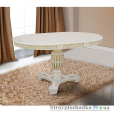 Стол для гостиной Микс Мебель Версаль, 100(+40)x100x75 см, деревянный, слоновая кость