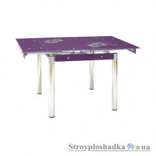 Стол Signal GD-082, 80-131х80х75 см, фиолетовый, стеклянный