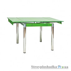 Стол Signal GD-082, 80-131х80х75 см, зеленый, стеклянный