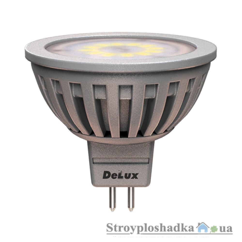 Лампа светодиодная Delux JCDR, 5 Вт, 6000 К, 220 В, GU5.3