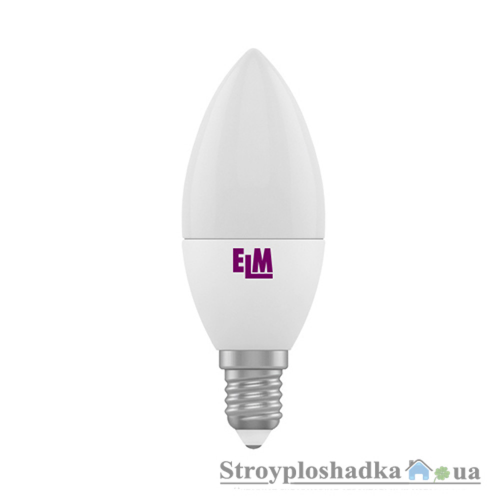 Лампа светодиодная Elm, C37, 6 Вт, 4000 K, 230 В, Е14 (18-0033)