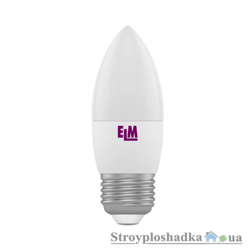 Лампа светодиодная Elm, C37, 6 Вт, 4000 K, 230 В, Е27 (18-0040)