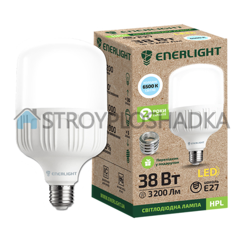 Лампа світлодіодна Enerlight, HPL 38Вт 6500K E27