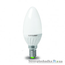 Лампа светодиодная Eurolamp Candle, 6 Вт, 3000 К, 250 В, E14 (LED-CL-06143(D))