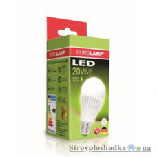 Лампа светодиодная Eurolamp 20 Вт, 3000 К, 250 В, E27 (LED-A65-20272(D))