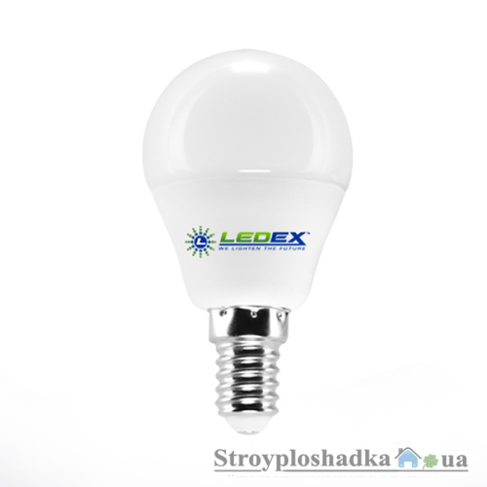 Лампа светодиодная Ledex, G45, 6 Вт, 4000 K, 220 В, E14 (100143)