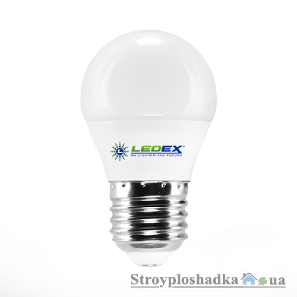 Лампа светодиодная Ledex, G45, 6 Вт, 4000 K, 220 В, E27 (100144)