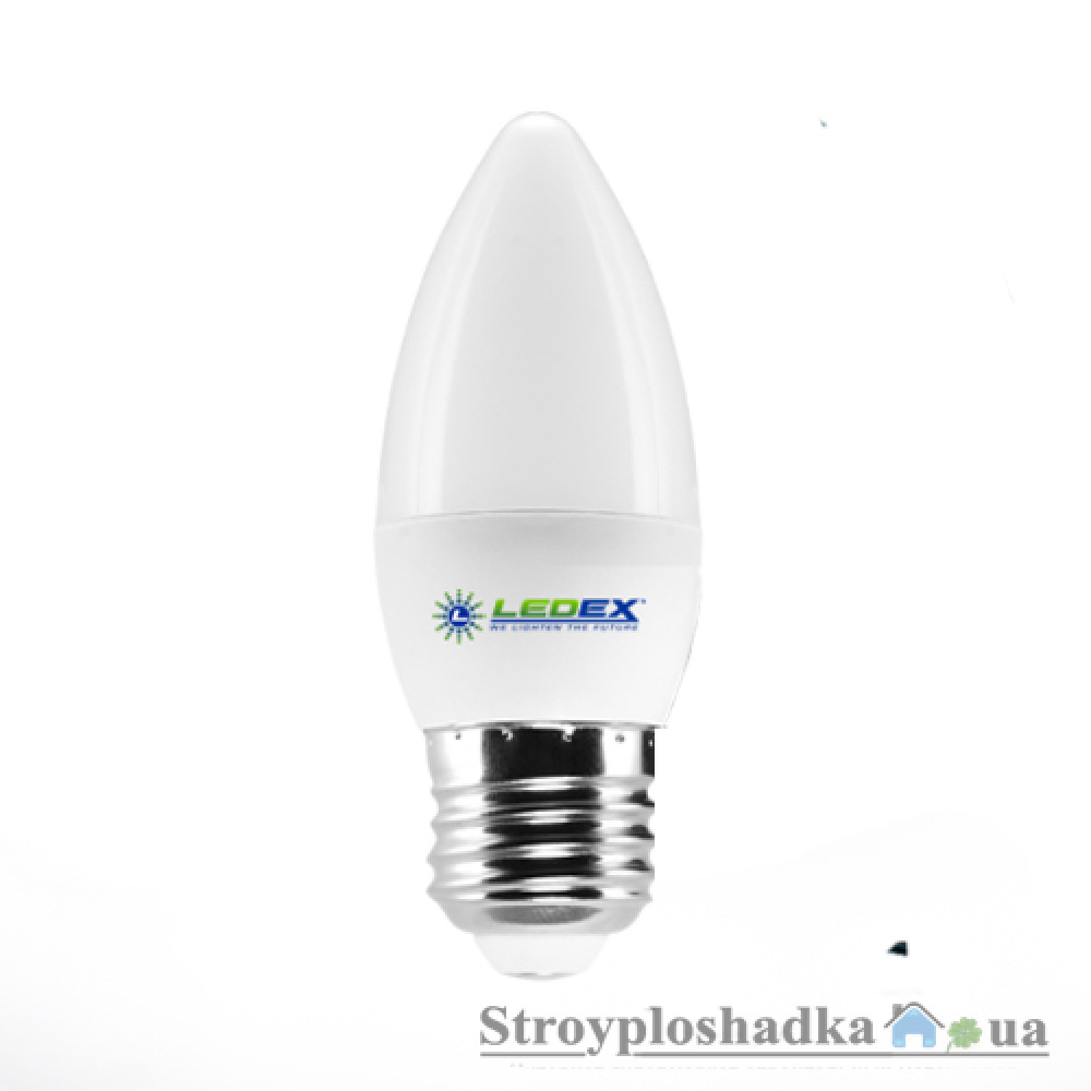 Лампа светодиодная Ledex, C37, 6 Вт, 4000 K, 220 В, E27 (100147)