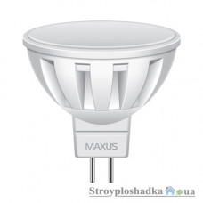 Лампа светодиодная Maxus MR16, 5 Вт, 3000 К, 220 В, GU5.3 (1-LED-289)
