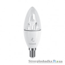 Лампа светодиодная Maxus C37 CL-C, 6 Вт, 5000 К, 220 В, E14 (1-LED-422)