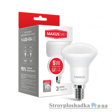 Лампа светодиодная Maxus R50, 5 Вт, 4100 К, 220 В, E14 (1-LED-554)