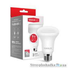 Лампа светодиодная Maxus R63, 7 Вт, 3000 К, 220 В, E27 (1-LED-555)