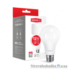 Лампа світлодіодна Maxus A65, 12 Вт, 3000 K, 220 В, E27 (1-LED-563)