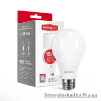 Лампа світлодіодна Maxus, A70, 15 Вт, 3000 K, 220 B, E27 (1-LED-567)