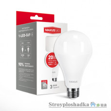 Лампа світлодіодна Maxus, A80, 20 Вт, 3000 K, 220 B, E27 (1-LED-569)