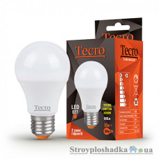Лампа світлодіодна Tecro, A60, 10 Вт, 2700 K, 220 В, E27 (01-10-11)