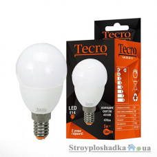 Лампа світлодіодна Tecro, G45, 6 Вт, 2700 K, 220 В, E14 (01-10-53)
