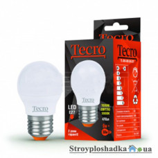 Лампа світлодіодна Tecro, G45, 6 Вт, 2700 K, 220 В, E27 (01-10-57)