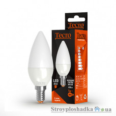 Лампа светодиодная Tecro, C37, 5 Вт, 2700 K, 220 В, E14 (01-10-73)