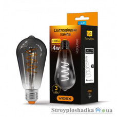 Лампа світлодіодна VIDEX Filament ST64FG, 4 Вт, E27, 2100K 220 В