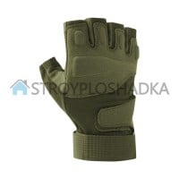 Тактические перчатки с открытыми пальцами SKINARMOR GREEN 34027, хаки, размер L