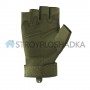 Тактичні рукавички з відкритими пальцями SKINARMOR GREEN 34027, хакі, розмір XL