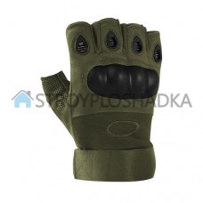 Тактические перчатки с открытыми пальцами SKINARMOR GREEN 34028, хаки-черный, размер ХL