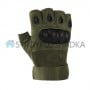 Тактичні рукавички з відкритими пальцями SKINARMOR GREEN 34028, хакі-чорний, розмір ХL