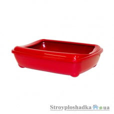 Туалет з бортиком для кішок Moderna Арист-о-трей, 50х38х14 см, червоний цегляний