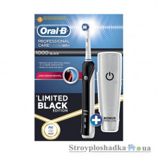 Зубная щетка электрическая Oral-B Professional care, 1000/D20, черная, с контейнером, 1 шт