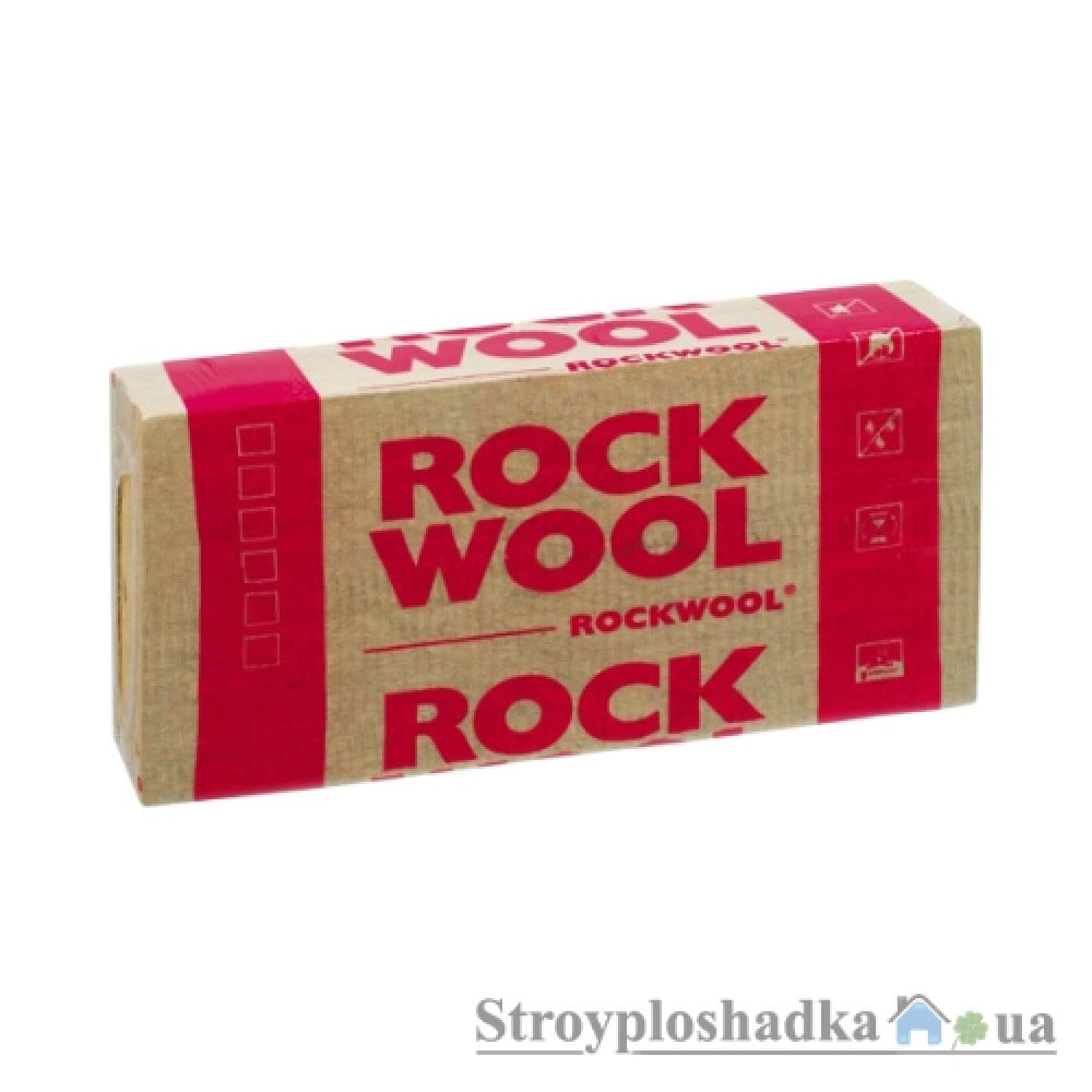 Базальтовая вата Rockwool Fasrock, 20 мм, 4.8 кв.м, 8 плит/уп.