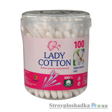Ватные палочки Lady Cotton, в круглой банке, 100 шт
