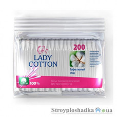 Ватные палочки Lady Cotton, в полиэтиленовой упаковке, 200 шт