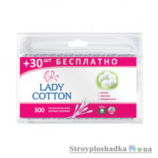 Ватные палочки Lady Cotton, в полиэтиленовой упаковке, 300 шт