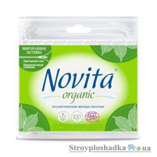 Ватные палочки гигиенические Novita Organic, в полиэтиленовой упаковке, 100 шт 