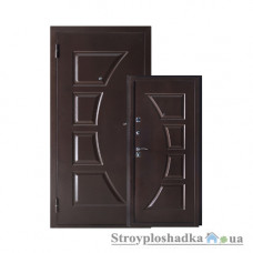 Входная дверь Белорусский Стандарт БС0, левая, 2050x860 мм, молотковое с МДФ накладкой
