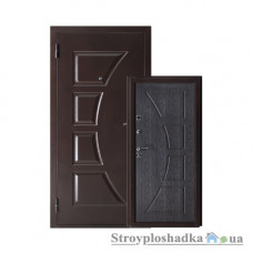 Входная дверь Белорусский Стандарт БС1, левая, 1900x860 мм, венге с МДФ накладкой