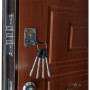 Входная дверь Белорусский Стандарт БС2, правая, 2050x860 мм, итальянский орех с МДФ накладкой